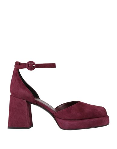 L'amour By Albano Woman Pumps Plum Size 6 Leather In Purple
