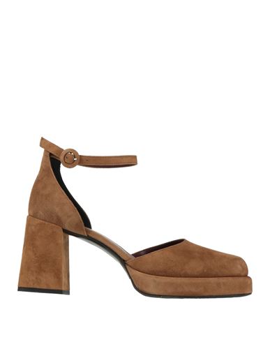L'amour By Albano Woman Pumps Camel Size 6 Leather In Beige