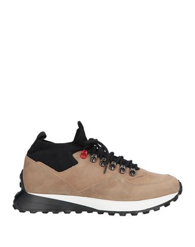 Peuterey Man Sneakers Taupe Size 9 Leather, Textile Fibers