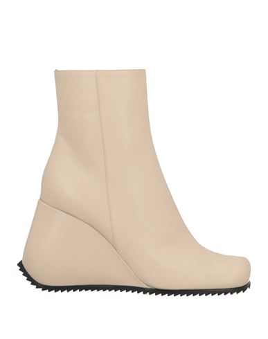 Si Rossi By Sergio Rossi Woman Ankle Boots Beige Size 8 Leather
