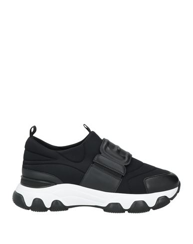 Hogan Hyperactive Slipon Sneakers In Leather And Neoprene In Black