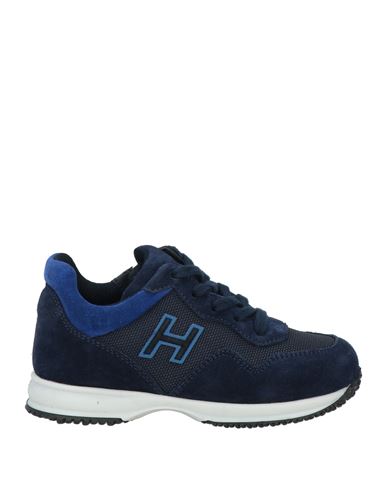 Shop Hogan Junior Toddler Boy Sneakers Navy Size 10c Leather, Textile Fibers