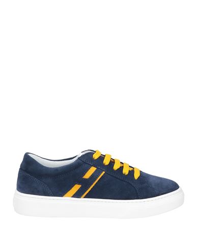 Hogan Junior Toddler Boy Sneakers Navy Size 10c Leather In Blue