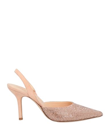 Prosperine Woman Pumps Light Pink Size 11 Leather, Textile Fibers In Pink