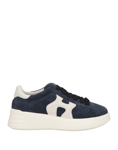 Hogan Rebel Leather Sneakers In Blue