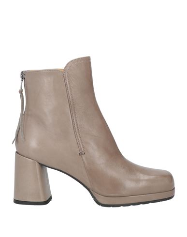 Mara Bini Woman Ankle Boots Taupe Size 6.5 Leather In Neutral