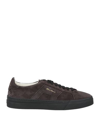 Santoni Man Sneakers Cocoa Size 11.5 Leather In Brown