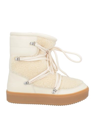 CHIARA FERRAGNI CHIARA FERRAGNI WOMAN ANKLE BOOTS IVORY SIZE 5 TEXTILE FIBERS 