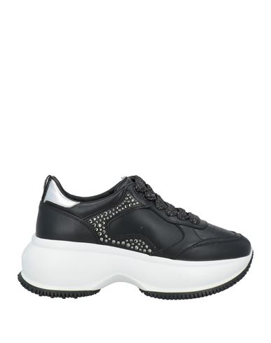 Hogan Atelier Woman Sneakers Black Size 8 Leather In Black