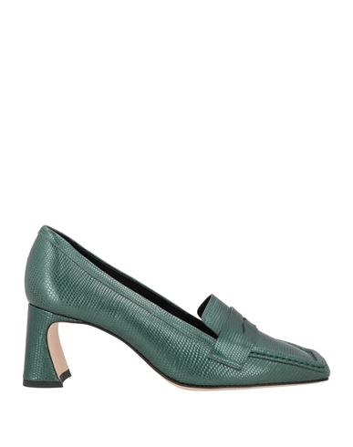 Vicenza ) Woman Loafers Dark Green Size 8 Leather In Green