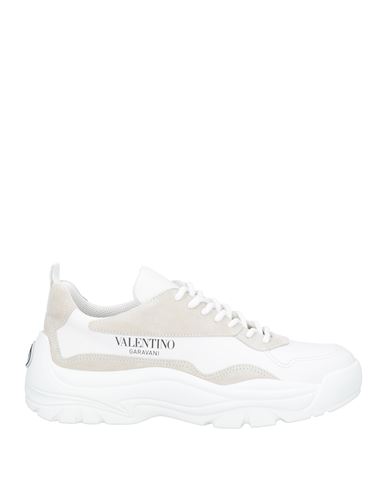 Valentino Two-tone Leather And Suede Gumboy Sneakers In White
