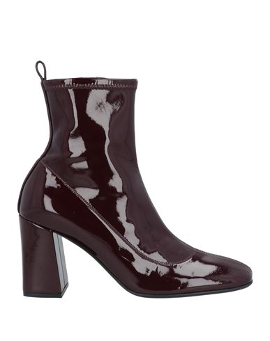 Sergio Rossi Woman Ankle Boots Deep Purple Size 8 Textile Fibers In Purple