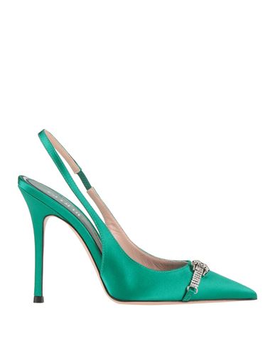 Gedebe Woman Pumps Emerald Green Size 8 Textile Fibers In Green