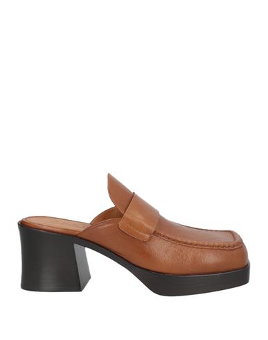 Marni Leather Heeled Mule In Brown