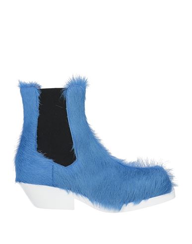Marni Woman Ankle Boots Light Blue Size 8 Leather In Blue
