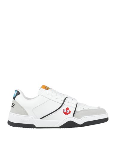 DSQUARED2 DSQUARED2 MAN SNEAKERS LIGHT GREY SIZE 9 CALFSKIN 