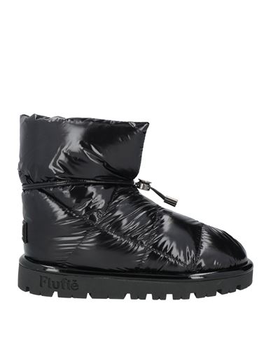 Flufié Shiny Pillow Boot In Jet Black In Black