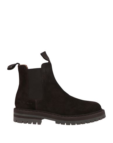 Common Projects Woman By  Woman Ankle Boots Dark Brown Size 8 Leather In Brown