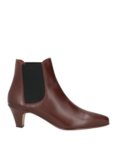 Michel Vivien Woman Ankle Boots Cocoa Size 8 Leather In Brown