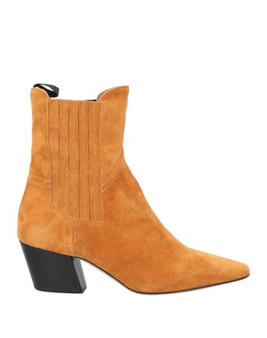 Jorgeenah Woman Ankle Boots Tan Size 8 Leather In Brown
