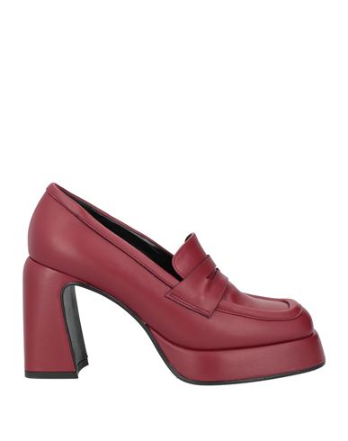 Lorenzo Mari Woman Loafers Brick Size 6 Leather