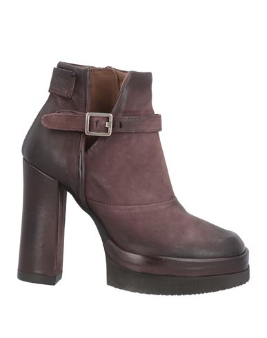 As98 A. S.98 Woman Ankle Boots Dark Brown Size 5 Leather In Brown