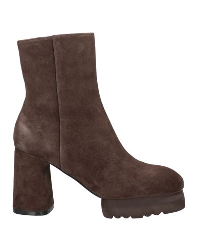 Jeannot Woman Ankle Boots Khaki Size 6 Leather In Beige