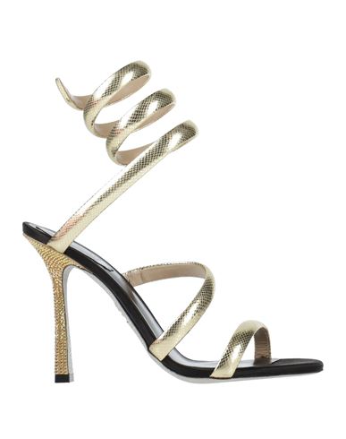 René Caovilla Rene' Caovilla Woman Sandals Gold Size 6 Leather In Gold