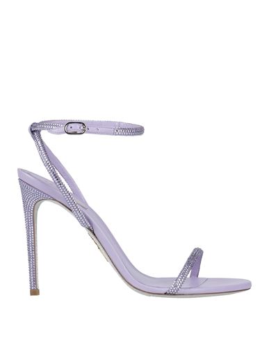 René Caovilla Ellabrita 105mm Leather Sandals In Purple