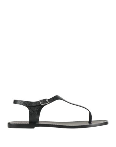Philosophy Di Lorenzo Serafini Woman Thong Sandal Black Size 8 Leather