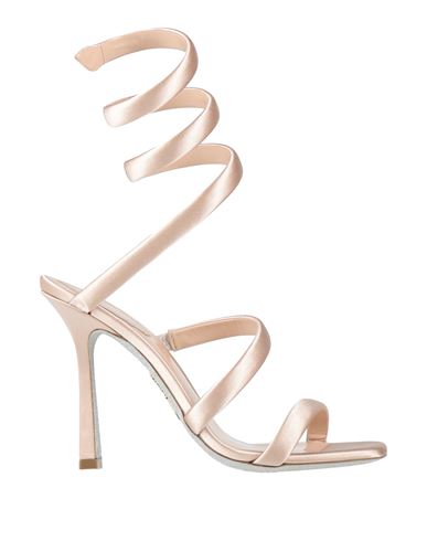 René Caovilla Rene' Caovilla Woman Sandals Pink Size 8 Textile Fibers In Pink