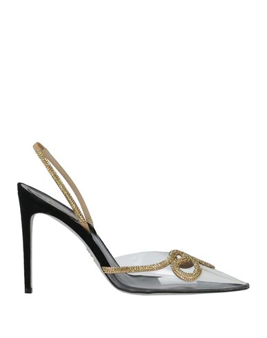 René Caovilla Ponty Embellished Pvc Slingback Pumps In Gold