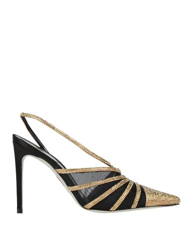 René Caovilla Rene' Caovilla Woman Pumps Gold Size 8 Textile Fibers In Gold