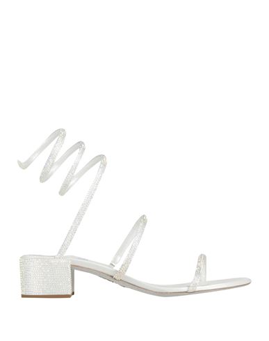 René Caovilla Cleo Crystal-embellished Sandals In White