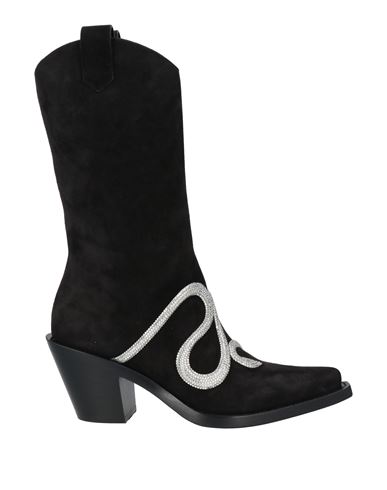 René Caovilla Rene' Caovilla Woman Ankle Boots Black Size 8 Leather In Black