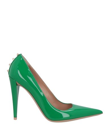 Valentino Garavani Woman Pumps Light Green Size 7 Leather In Green