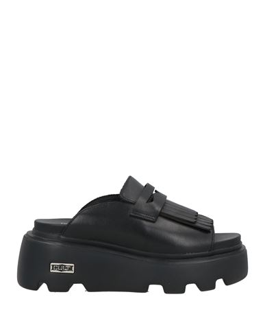 Cult Woman Sandals Black Size 8 Leather In Black