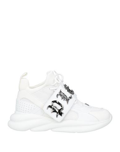 Shop Philipp Plein Man Sneakers White Size 9 Leather, Textile Fibers