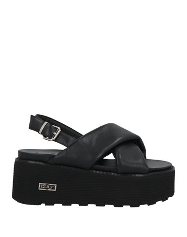 Cult Woman Sandals Black Size 8 Leather In Black