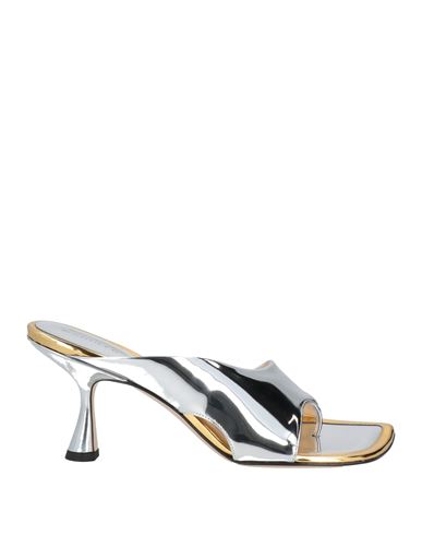Wandler Woman Sandals Silver Size 8 Leather In Silver
