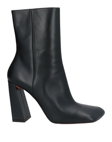 AMINA MUADDI AMINA MUADDI WOMAN ANKLE BOOTS BLACK SIZE 6 LEATHER 