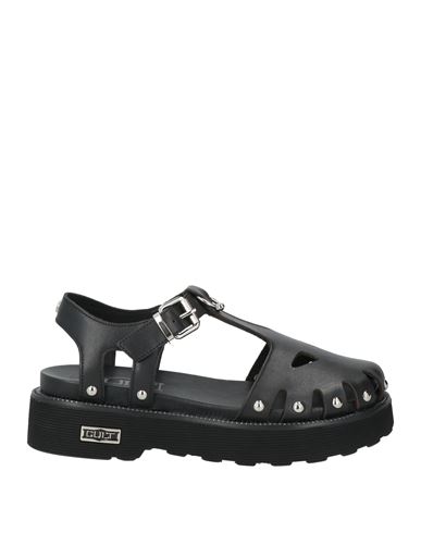Cult Woman Sandals Black Size 8 Leather In Black