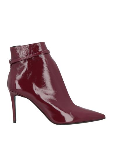 Marc Ellis Woman Ankle Boots Burgundy Size 10 Leather In Red