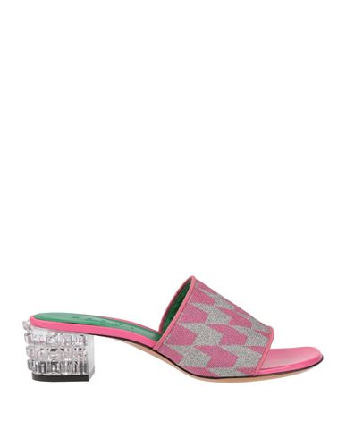 Marni Geometric-pattern Embellished Sandals In Magenta