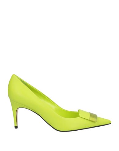 SERGIO ROSSI SERGIO ROSSI WOMAN PUMPS ACID GREEN SIZE 9 LEATHER 