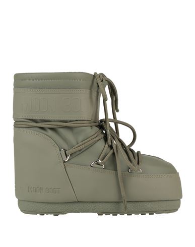 Moon Boot Mb Icon Low Rubber Woman Ankle Boots Military Green Size 5.5-7 Pvc - Polyvinyl Chloride, P In Green