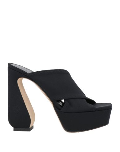 SI ROSSI BY SERGIO ROSSI SI ROSSI BY SERGIO ROSSI WOMAN SANDALS BLACK SIZE 8 TEXTILE FIBERS 