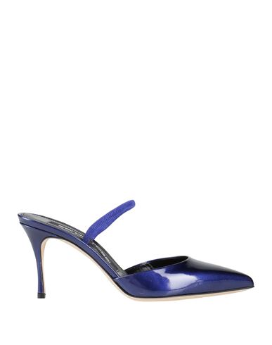 Sergio Rossi Godiva 75mm Leather Pumps In Blue