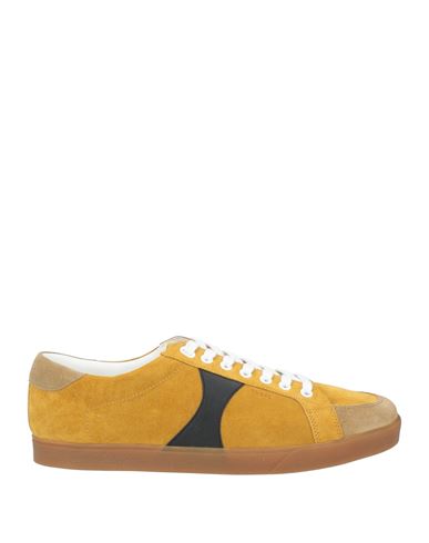 Shop Celine Man Sneakers Ocher Size 7 Leather In Yellow