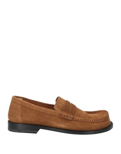 Loewe Campo Loafers In Tobacco Suede In Burgundy